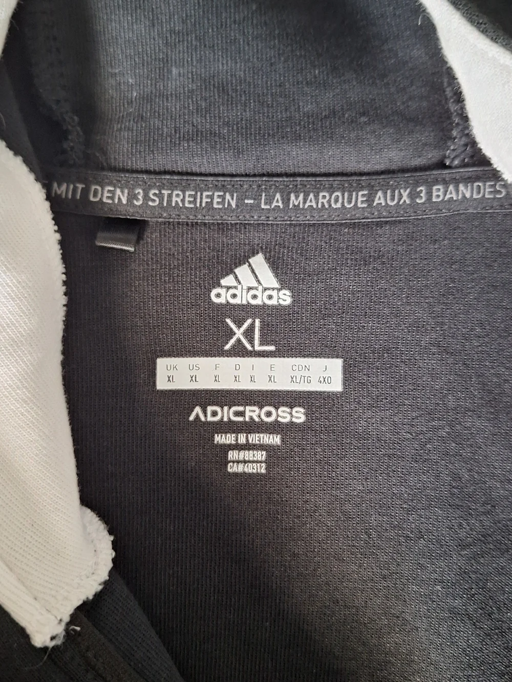 Adidas Mens Adicross Half Zip Hooded Black Pullover Jacket Size. XL